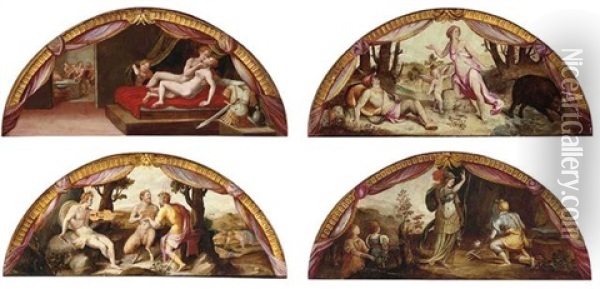 Venus And Mars Oil Painting -  Perino del Vaga