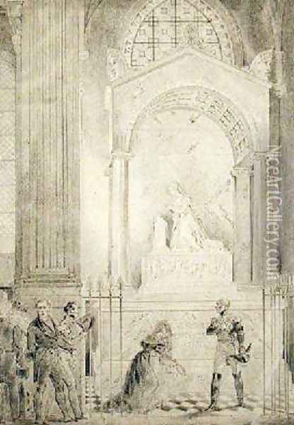 Funerary Monument of Empress Josephine 1763-1814 in the Church of St Peter and St Paul Rueil-Malmaison Oil Painting - Karl Loeillot-Hartwig