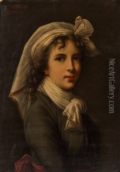 Self Portrait Oil Painting - Marie Elisabeth Louise Vigee-Lebrun
