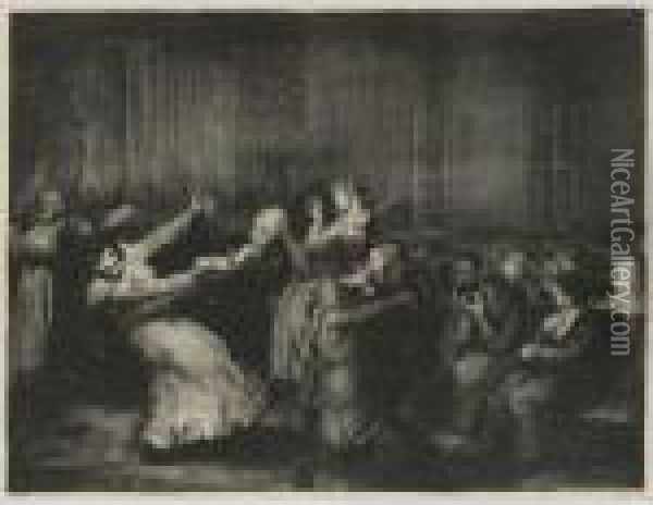 Dance In A Madhouse Oil Painting - George Wesley Bellows