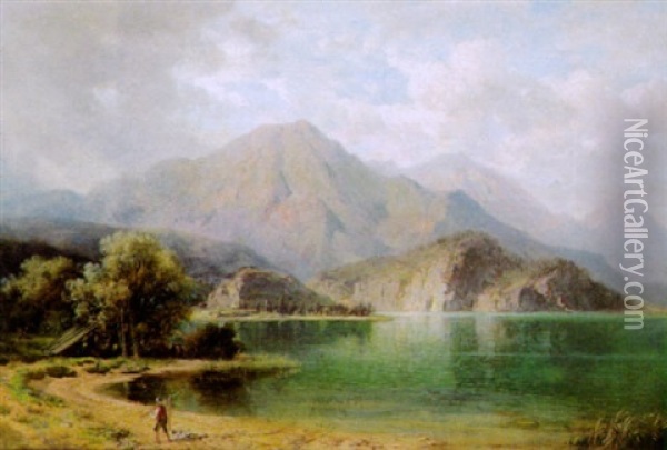 Der Hechtsee Oil Painting - Franz Kreuzer