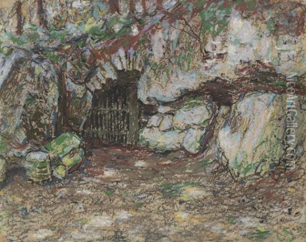 Grotte Im Park Weimar Oil Painting - Christian Rohlfs