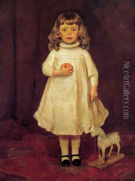 F. B. Duveneck as a Child Oil Painting - Frank Duveneck