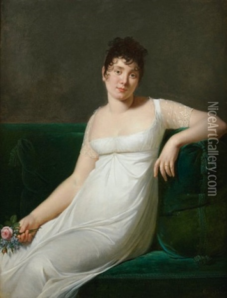 Portrait Presume De La Comtesse Sala Oil Painting - Robert Jacques Francois Faust Lefevre