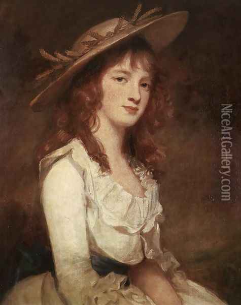 Miss Constable 1787 Oil Painting - George Romney