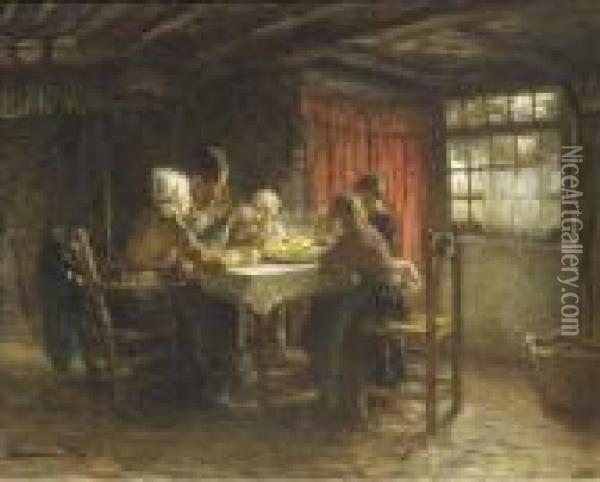 The Hot Supper Oil Painting - Bernardus Johannes Blommers