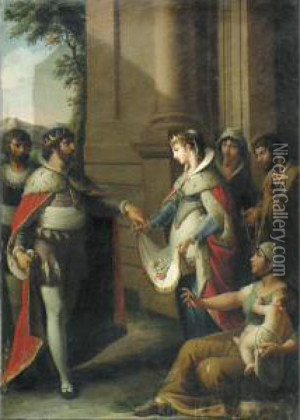 The Miracle Of Saint Casilda Oil Painting - Zacarias Gonzalez Velazquez