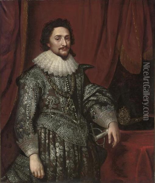 Portrait Of Frederick V Of Bohemia Oil Painting - Michiel Jansz. Van Miereveldt
