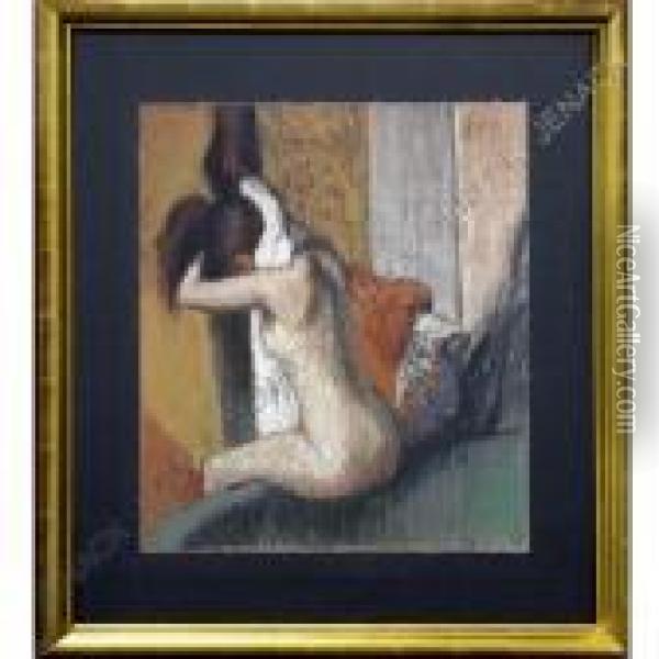 Apres Le Bain Oil Painting - Edgar Degas