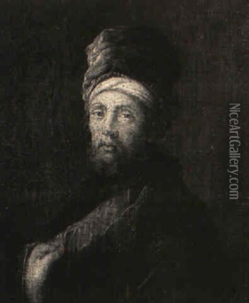 Ein Bartiger Mann In Orientalischer Kostumierung Oil Painting - Christian Wilhelm Ernst Dietrich