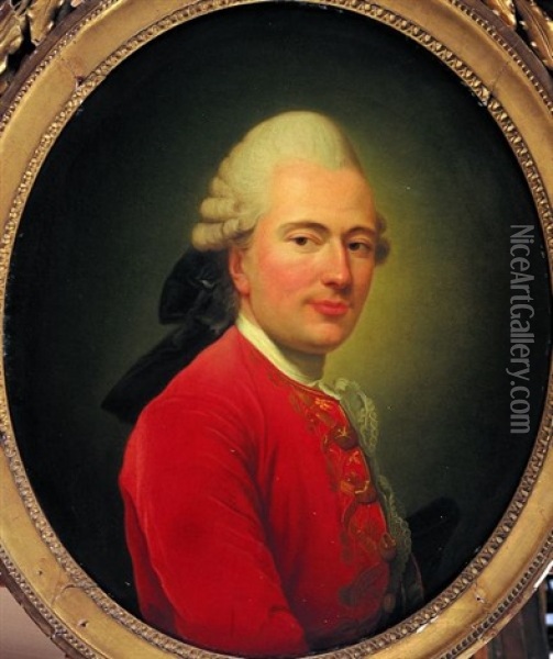 Portrait Du Marquis De Saint Aignan (?) Oil Painting - Alexander Roslin