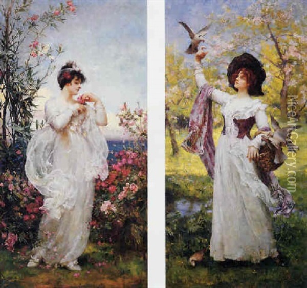 Spring Oil Painting - Henrietta (Mrs. Ernest Normand) Rae