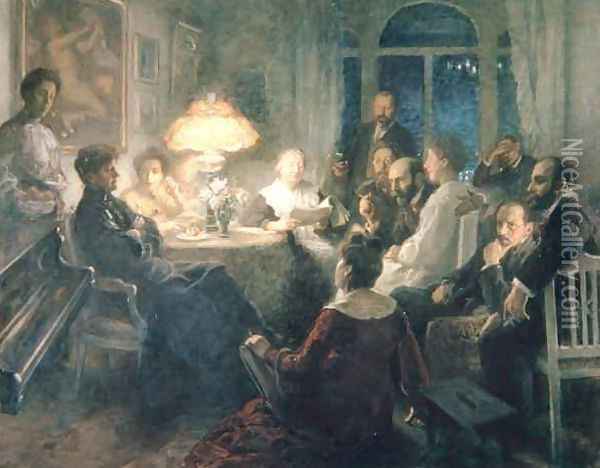 Friends, 1900-07 Oil Painting - Hanna (nee Hirsch) Pauli