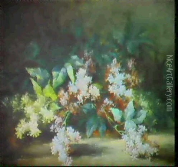 Fliederstrauss Oil Painting - Georges Jeannin