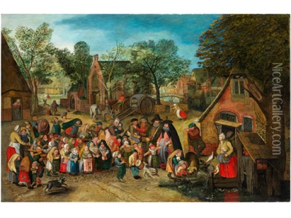 Die Pfingstbraut Oil Painting - Pieter Brueghel the Younger