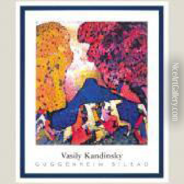 Poster Exposicion En Museo Guggenhein De Bilbao Oil Painting - Wassily Kandinsky