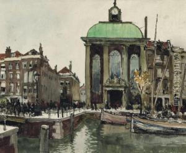 Canal View, Venice Oil Painting - Albert Nikolaivich Benua
