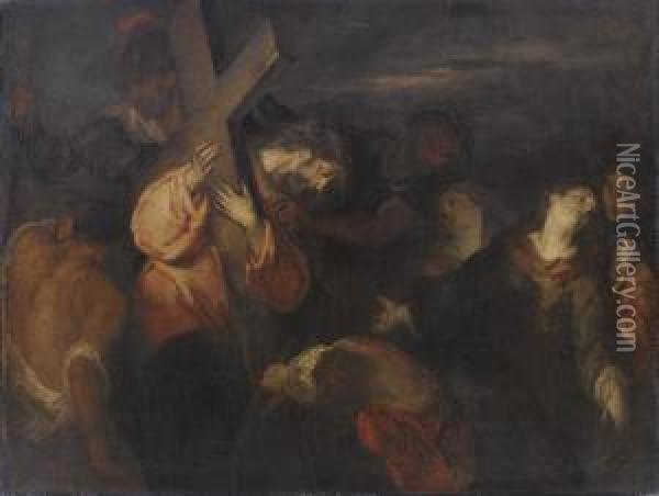 Cristo Portacroce Oil Painting - Giuseppe Bazzani