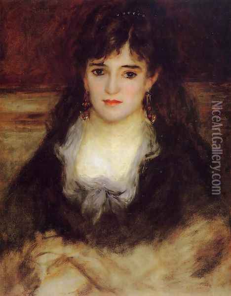 Portrait of a Woman (Nini Fish-Face) Oil Painting - Pierre Auguste Renoir