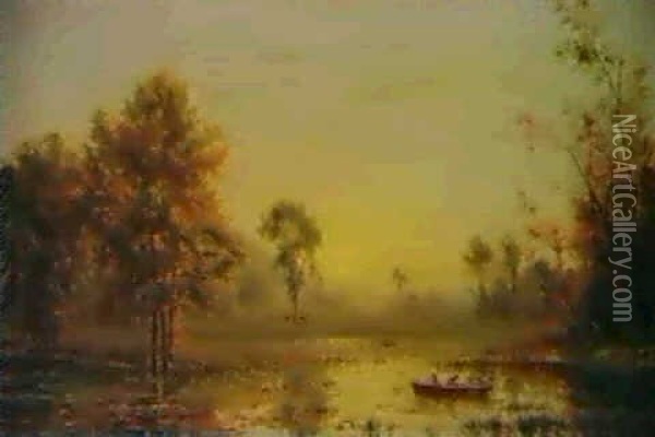Boating In Autumn Oil Painting - Horace Wolcott Robbins