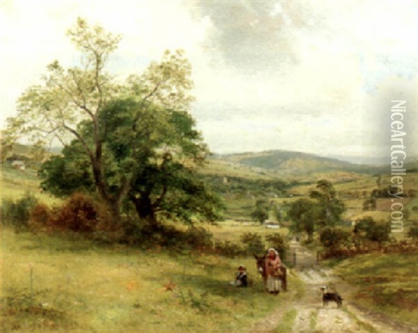 Resting Along The Country Road Oil Painting - Thomas Creswick