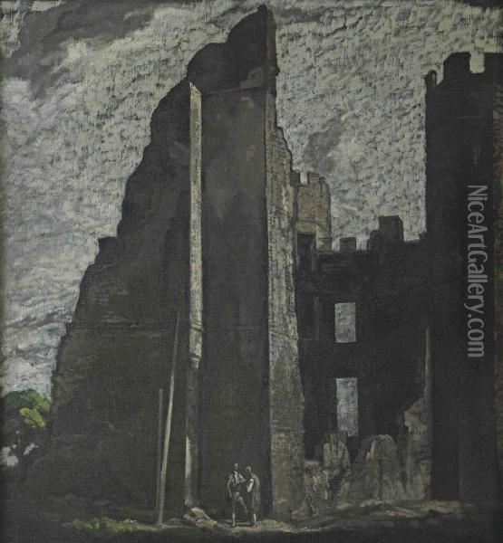 Cowdray Ruins Oil Painting - James Ferrier Pryde
