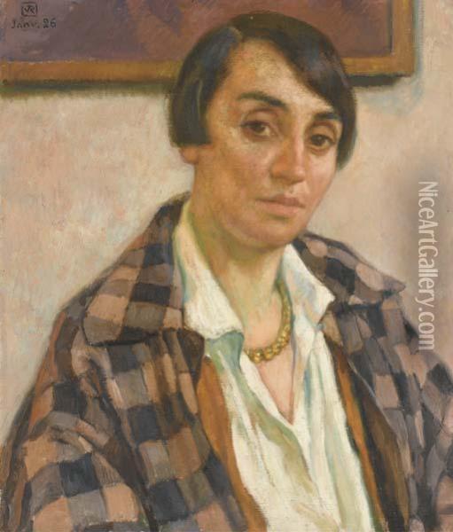 Portrait D'elisabeth Van Rysselberghe Oil Painting - Theo van Rysselberghe