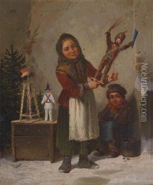 The Nutcracker Oil Painting - Theodor Hosemann