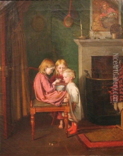 In The Nursery Oil Painting - Henry Hetherington Emmerson