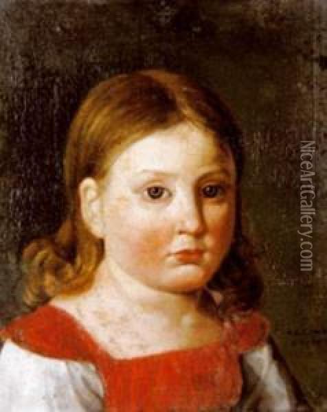 Portrait De Ludovica Augusta Loser Oil Painting - H.D.C. Martens