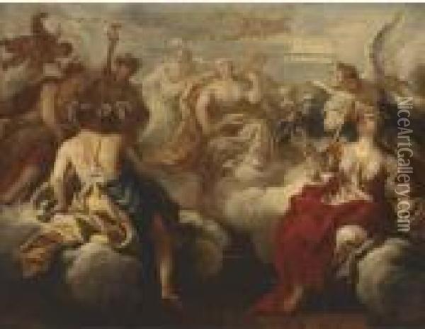 The Feast Of The Gods Oil Painting - Sebastiano Ricci