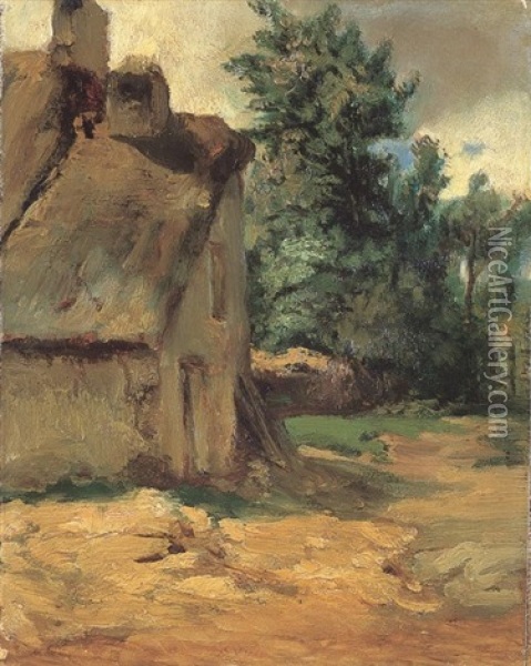 Bauernhaus Am Feldweg Oil Painting - Louis Eysen
