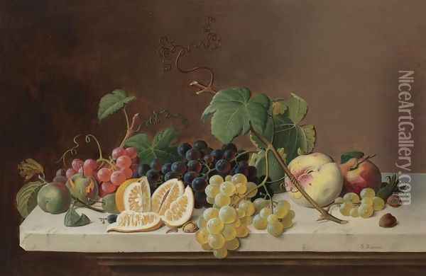 Still Life with Fruit 2 Oil Painting - Severin Roesen