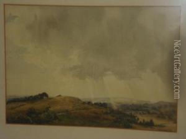 On The Cotswolds Oil Painting - Herbert Gordon Warlow
