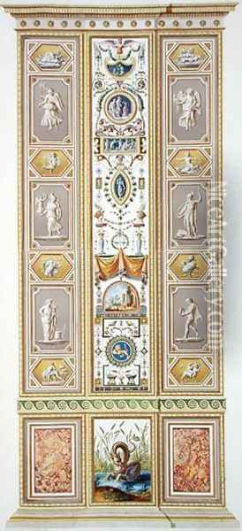 Panel from the Raphael Loggia at the Vatican, from Delle Loggie di Rafaele nel Vaticano, engraved by Giovanni Volpato 1735-1803, 1775, published c.1776-77 Oil Painting - Taurinensis, Ludovicus Tesio
