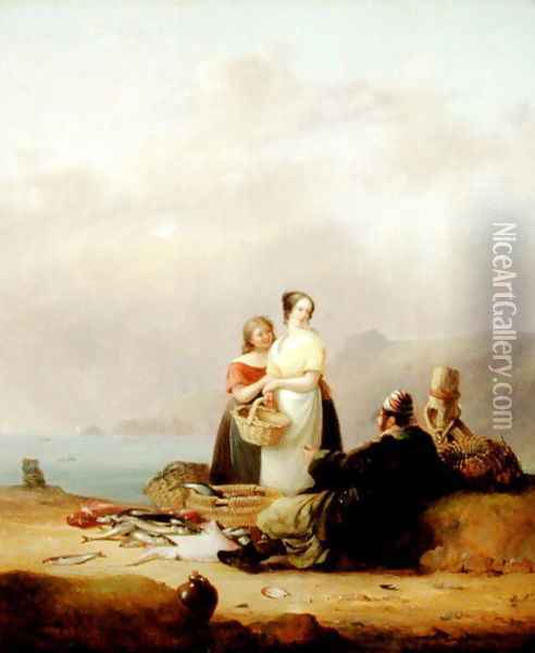 Fisherfolk, 1841 Oil Painting - Nicholas Condy