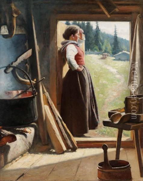 Torrisvallen Oil Painting - Johan Tiren