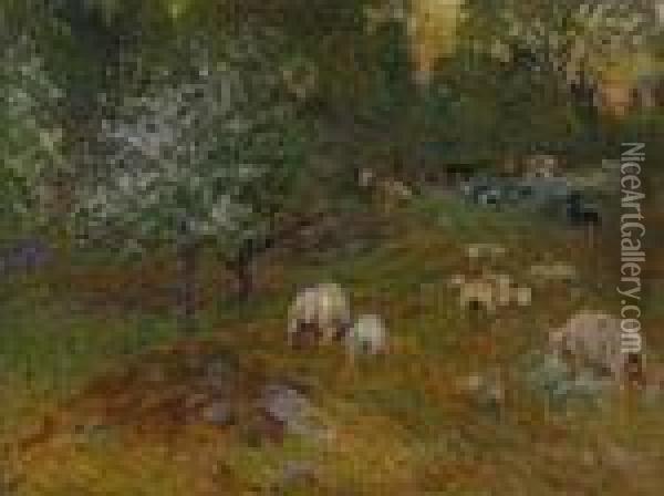 Country Landscape Oil Painting - John Joseph Enneking