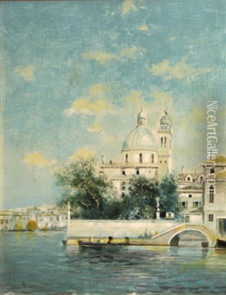 A Venetian View Oil Painting - Martin Rico y Ortega