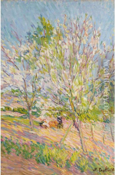 Spring In The Chevreuse Valley, 1905 Oil Painting - Nikolai Aleksandrovich Tarkhov