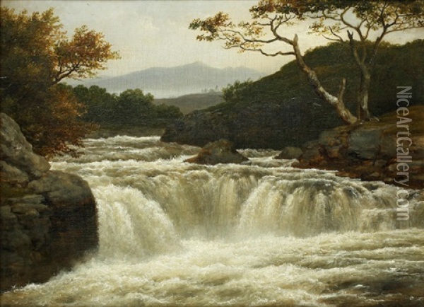 Near Betws-y-coed, North Wales, A Pair Oil Painting - Edmund Gill