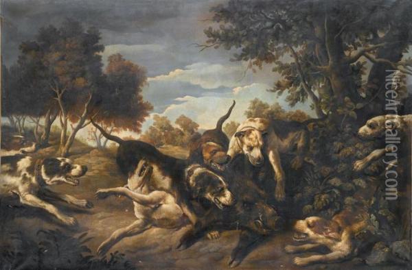 Caccia Al Cinghiale Oil Painting - Frans Snyders