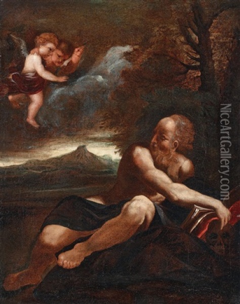 The Vision Of Saint Jerome Oil Painting - Ludovico Carracci