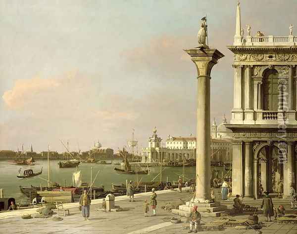 View of The Entrance to the Grand Canal from the Piazzetta Oil Painting - (Giovanni Antonio Canal) Canaletto