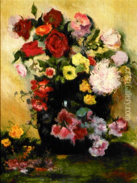 Bodegon De Flores Oil Painting - Luis Graner y Arrufi