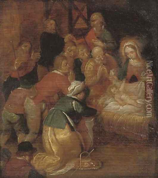 The Adoration of the Shepherds 3 Oil Painting - Frans II Francken