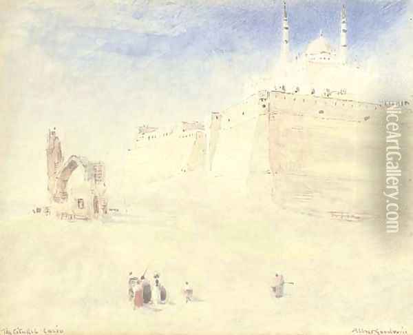 Below the Citadel, Cairo, Egypt Oil Painting - Albert Goodwin