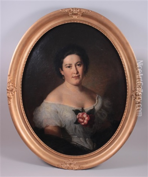 Damenportrait Oil Painting - Karl Eugene Felix