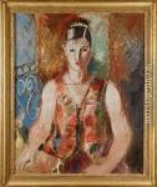 Portrait De Femme Oil Painting - Charles Georges Dufresne