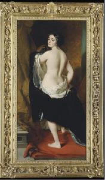 Undressing Oil Painting - Charles Edouard Boutibonne